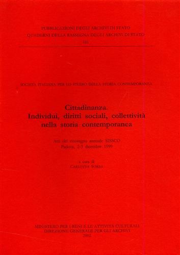 9788871252490-Cittadinanza. Individui, diritti sociali, collettività nella storia contemporane