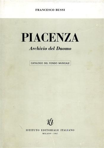 Catalogo del fondo musicale. Piacenza. Archivio del Duomo.