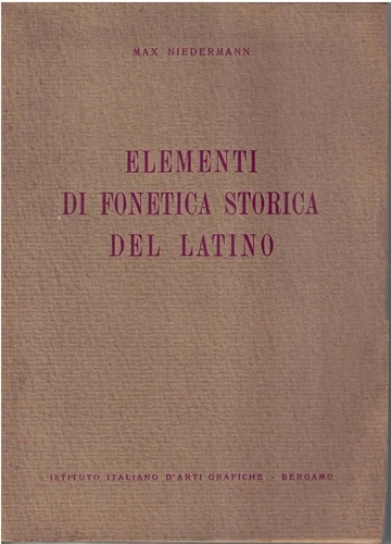 Elementi di fonetica storica del latino.