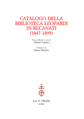 9788822260376-Catalogo della Biblioteca Leopardi in Recanati (1847-1899).