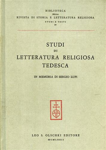 9788822211835-Studi di Letteratura religiosa tedesca in memoria di Sergio Lupi.