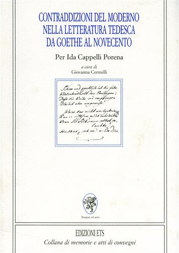 9788846703828-Contraddizioni del moderno nella letteratura tedesca da Goethe al Novecento. Per