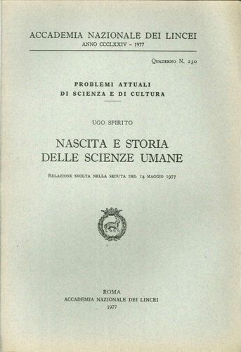 Nascita e storia delle scienze umane.