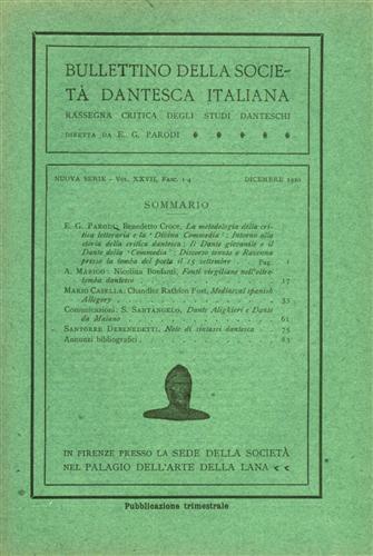 Bullettino della Società Dantesca Italiana. Nuova serie, 1920,vol.XXVII, fasc.1-