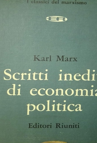 Scritti inediti di economia politica.