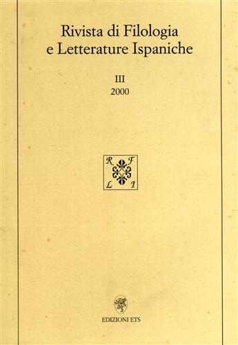 Rivista di Filologia e Letterature ispaniche. Numero III, 2000.