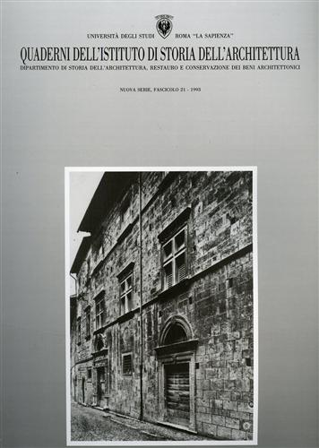 9788875972592-Quaderni dell'Istituto di storia dell'architettura. Nuova serie vol.21.