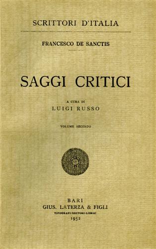 Saggi critici. vol.II.