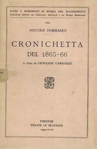 Cronichetta del 1865-66.