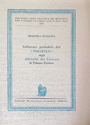 Influenze probabili del Polifilo sugli affreschi dei Carracci in Palazzo Farnese