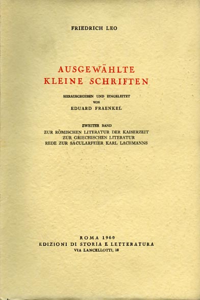 9788884988812-Ausgewahlte kleine Schriften.