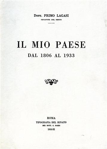 Il mio paese dal 1806 al 1933. (Bedonia).