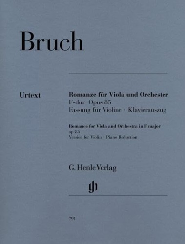 9790201807911-Romanze F-dur op. 85 für Viola und Orchester. Urtext. (Klavierauszug).