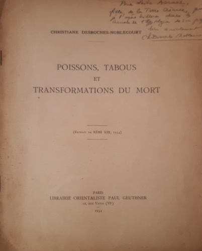 Poissons, tabous et transformations du mort.