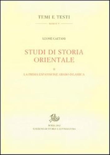 9788863724233-Studi di storia orientale vol.II.