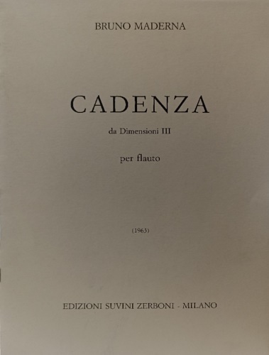 9792156005848-Cadenza da Dimensioni III. Per flauto (1963).