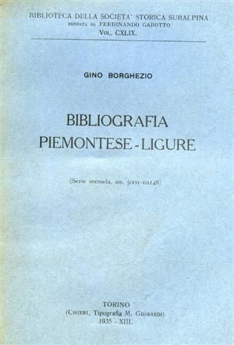 Bibliografia piemontese-ligure (Serie seconda, nn.5001-10248).