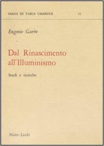 9788883810060-Dal Rinascimento all'Illuminismo. Studi e ricerche.