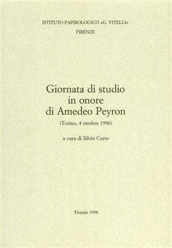 9788887829167-Giornata di studio in onore di Amedeo Peyron.