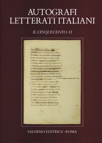 9788884027498-Autografi dei letterati italiani. Il Cinquecento. Vol.II.