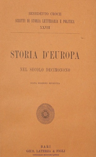 Storia d'Europa nel secolo decimonono.