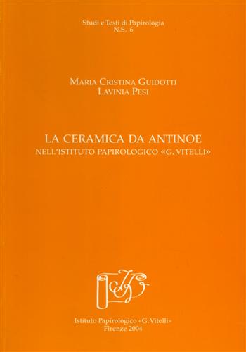 9788887829280-La ceramica da Antinoe nell'Ist.Papirologico G.Vitelli.