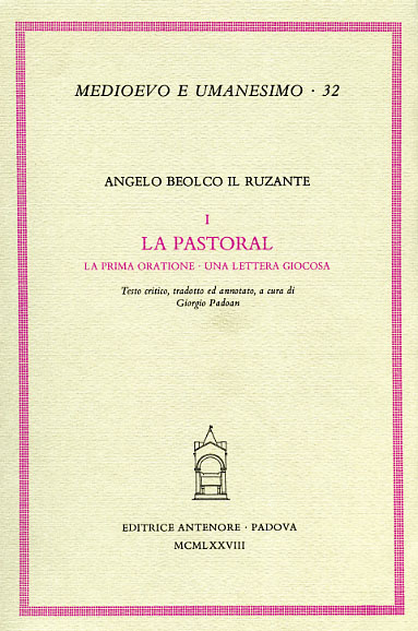 9788884550262-La Pastoral. La prima orazione. Una lettera giocosa.