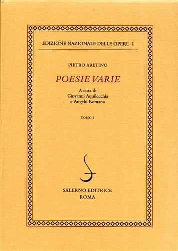 9788884020956-Poesie varie. Tomo I.