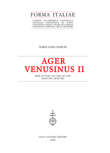 9788822260246-Ager Venusinus II. (IGM 175 II SO; 187 I NO; 187 I SE; 188 IV NO; 188 IV SO).