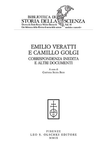 9788822258595-Emilio Veratti e Camillo Golgi. Corrispondenza inedita e altri documenti.  .