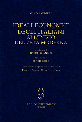 9788822262882-Ideali economici degli italiani. All'inizio dell'età moderna.