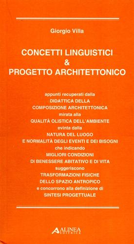 9788881255627-Concetti linguistici & Progetto architettonico.