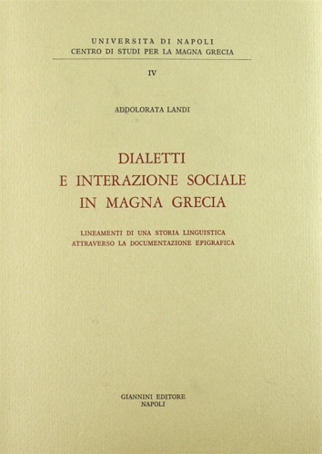 9788874311408-Dialetti e interazione sociale in Magna Grecia.