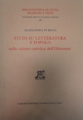 9788842712633-Studi su letteratura e popolo nella cultura cattolica dell'Ottocento.