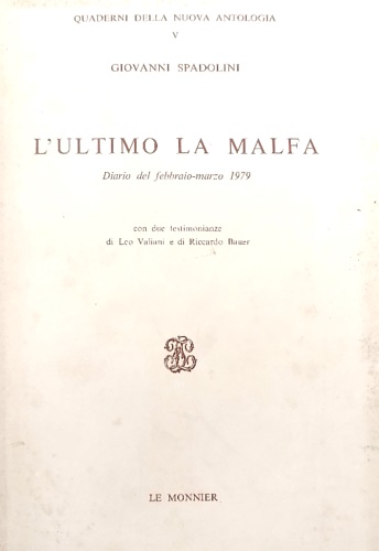 9788800855792-L'ultimo La Malfa. Diario del febbraio-marzo 1979.