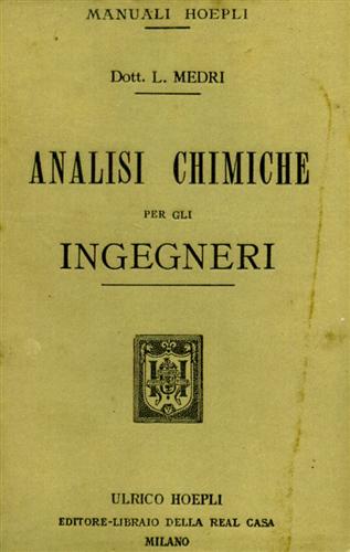 Analisi chimiche per gli ingegneri.