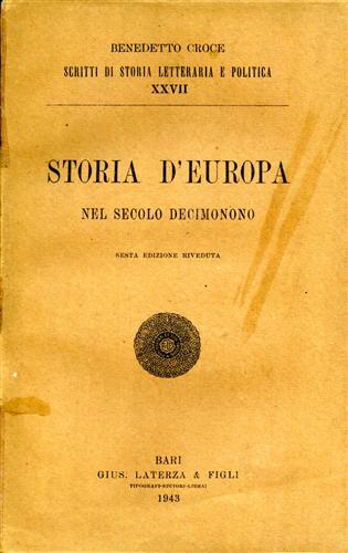 Storia d'Europa nel secolo decimonono.