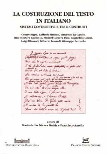 La costruzione del testo in italiano. Sistemi costruttivi e testi costruiti.