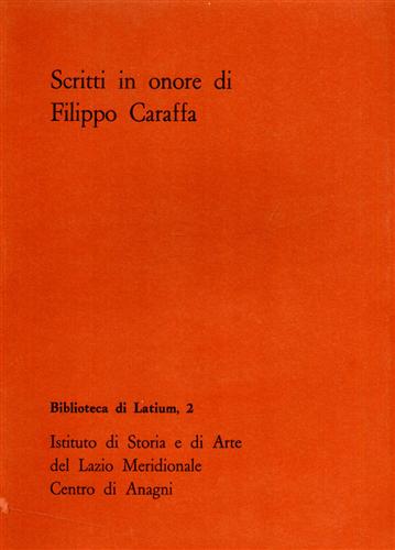 Scritti in onore di Filippo Caraffa.