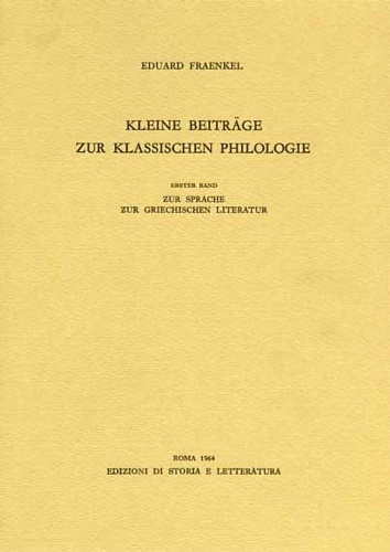 Kleine Beitraege zur Klassischen Philologie.