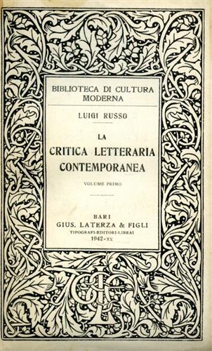 La critica letteraria contemporanea.