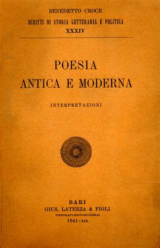 Poesia antica e moderna. Interpretazioni.