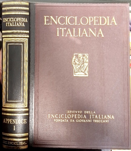 Treccani. Enciclopedia Italiana di Scienze, Lettere ed Arti. Appendice I.