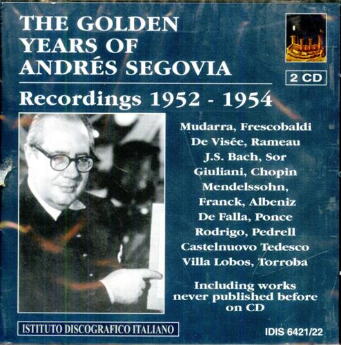 8021945001084-The Golden Years of Andrés Segovia. Recordings 1952-1954.