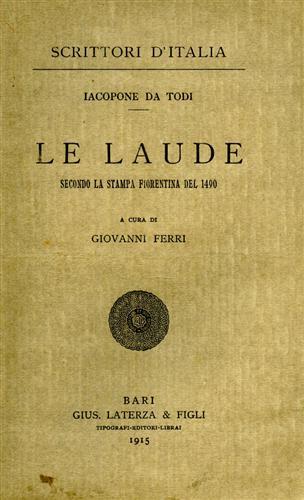 Le Laude secondo la stampa fiorentina del 1490.