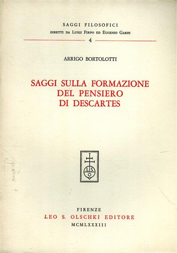 9788822231369-Saggi sulla formazione del pensiero di Descartes.