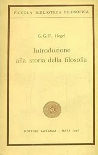 Introduzione alla storia della filosofia.