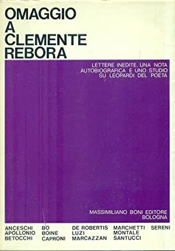 9788876224287-Omaggio a Clemente Rebora.