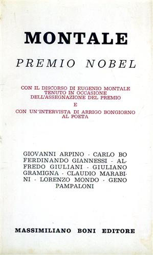 9788876224201-Montale Premio Nobel.