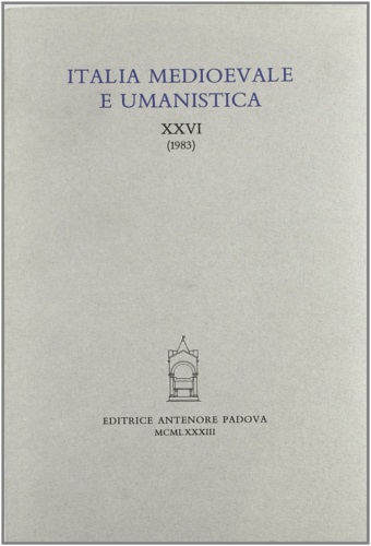 9788884551146-Italia Medioevale e Umanistica. Periodico annuale. XXVI (1983).